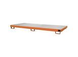 Regalwanne Typ RW/GR 3300-1, mit Gitterrost, orange RAL2000