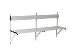Wandbank, Alu/Edelstahl, L 2000 mm