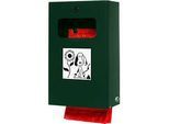 Hundekotbeutelspender abschliessbar inkl. Inneneinsatz für Beutelentsorgung, moosgrün