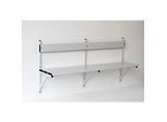 Wandbank, Alu, L 1500 mm, lichtgrau (RAL 7035)