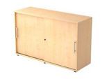 Schiebetürenschrank, 2 OH, B 1200 x T 400 x H 748 mm, Ahorn-Dekor