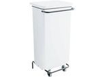 Abfallbehälter Conticolor, mit Pedal, Inhalt 110 Liter, weiss