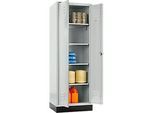 Schäfer Shop Select Materialspind, 1800 x 630 x 500 mm, Zylinderschloss, lichtgrau/lichtgrau