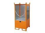 Bauer Fass-Stapelpalette, Auffangvolumen 210 L, orange