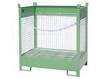 Fass-Stapelpalette Bauer FSP-2 D, Wände aus Drahtgitter, für 2 x 200 l Fass, grün