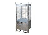 Fass-Stapelpalette Bauer FSP-1 D, Drahtgitter-Wände, Kapazität 1 x 200 l Fass, verzinkt