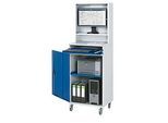 Computer-Schrank Typ 650-M65, B 650 x T 520 x H 1770 mm, fahrbar