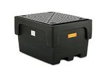 IBC-Auffangwanne, Polyethylen, 1100 l, 1500 kg, PE-Lochplatte, unterfahrbar