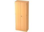 Aktenschrank 5 OH, abschliessbar, B 800 x T 420 x H 2004 mm, Buche-Dekor