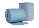 Putzpapier BASIC-LINE, 3-lagig, volumengeprägt & zwischenblattverleimt, Tuchgrösse ca. 380 x 360 mm, blau, 2 Rollen mit jeweils 500 Tüchern