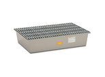GFK-Auffangwanne 220/2 CEMO, 220 l Auffangvolumen, B 1280 x T 850 x H 290 mm, mit GFK-Gitterrost