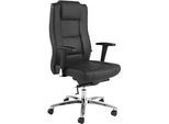 Topstar Chefsessel Sitness Director, mit Armlehnen, 3D-Synchronmechanik, Flachsitz, Echtleder, schwarz
