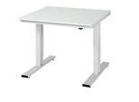 Arbeitstisch Serie adlatus 300, Melamin-Platte, B 1000 x T 1000 x H 720 - 1120 mm