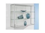 Wand-Präsentationsvitrine, 1220 x 300 x 1020 mm, silber