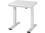 Arbeitstisch Serie adlatus 300, Melamin-Platte, B 750 x T 800 x H 750 - 1120 mm