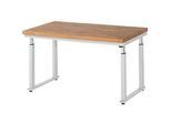 Arbeitstisch Serie adlatus 600, 1500 x 900 x 740-1140 mm, Buche-Massiv-Platte