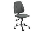 Prosedia Bürostuhl YOUNICO PLUS 8, Synchronmechanik, ohne Armlehnen, halhohe Rückenlehne, alupoliert/anthrazit