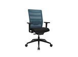Topstar Bürostuhl AirWork, mit Armlehnen, Auto-Synchronmechanik, Muldensitz, Netzrücken mit Lordosenstütze, petrol/schwarz