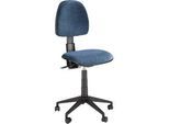 Bürostuhl Saloon, ohne Armlehnen, mit Kantenschutz, höhenverstellbar, blau