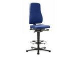 Drehstuhl All-in-One 9641, mit Gleiter und Aufstiegshilfe, Stoffpolster, blau