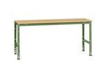 Manuflex Grundtisch UNIVERSAL Standard, Tischplatte Multiplex, 2000x800, resedagrün