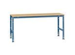 Manuflex Grundtisch UNIVERSAL Standard, Tischplatte Multiplex, 2000x800, brillantblau