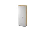 Aktenschrank 6 OH, B 800 x T 420 mm, Ahorn-Dekor/silber