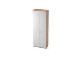 Aktenschrank 6 OH, B 800 x T 420 mm, Nussbaum-Dekor/silber