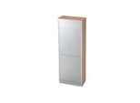 Rollladenschrank 5 OH, B 800 x T 420 mm, Nussbaum-Dekor/silber