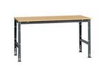 Manuflex Arbeitstisch UNIVERSAL Standard, 1750 x 1000 mm, Multiplex natur, anthrazit