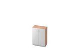 Aktenschrank, 3 OH, B 800 x T 420 mm, Nussbaum-Dekor/silber