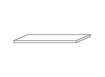 Fachboden für 800er Breite, B 725 x T 350 mm, Nussbaum-Dekor