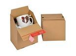 ColomPac Faltkarton Eurobox S, Selbstklebeverschluss & Aufreissfaden, Z-Faltung, kombinierbar mit Euro-Paletten, aussen L 200 x B 150 x H 200 mm, innen B 194 mm, 20 Stück, Wellpappe, braun