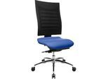 Schäfer Shop Select Bürostuhl SSI Proline S3, ohne Armlehnen, Synchronmechanik, ergonomische Lehne, blau/schwarz