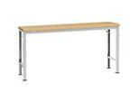 Manuflex Grundtisch UNIVERSAL Spezial, 1750 x 800 mm, Multiplex natur, lichtgrau