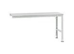 Manuflex Ansatztisch UNIVERSAL Standard, 1750 x 800 mm, Melamin lichtgrau, lichtgrau