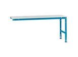 Manuflex Ansatztisch UNIVERSAL Standard, 2000 x 800 mm, Melamin lichtgrau, lichtblau