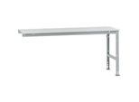 Manuflex Ansatztisch UNIVERSAL Standard, 2000 x 800 mm, Melamin lichtgrau, alusilber