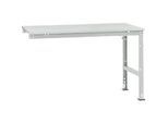 Manuflex Ansatztisch UNIVERSAL Standard, Tischplatte Melamin, 1500x1000, lichtgrau
