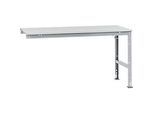 Manuflex Ansatztisch UNIVERSAL Standard, Tischplatte Melamin, 1750x1000, alusilber