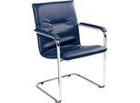 Freischwinger Rumba, Kunstleder, blau