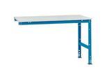 Manuflex Ansatztisch UNIVERSAL Standard, Tischplatte Melamin, 1500x1000, lichtblau