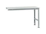 Manuflex Ansatztisch UNIVERSAL Standard, 1500 x 800 mm, Kunststoff lichtgrau, alusilber