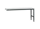 Manuflex Ansatztisch UNIVERSAL Standard, 2000 x 800 mm, Kunststoff lichtgrau, anthrazit