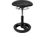 Fitness-Hocker SITNESS BOB, ergonomisches Sitzen, Sitzhöhe 440 bis 570 mm, schwarz, Gestell schwarz pulverbeschichtet