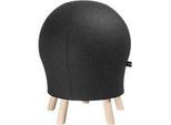 Hocker Sitness Alpine, mit integriertem Gymnastikball, Bezug 75 % Schurwolle, anthrazit