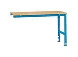 Manuflex Ansatztisch UNIVERSAL Standard, 1500 x 800 mm, Multiplex natur, lichtblau