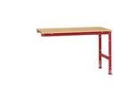 Manuflex Ansatztisch UNIVERSAL Standard, Tischplatte Multiplex, 1500x1000, rubinrot