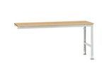Manuflex Ansatztisch UNIVERSAL Standard, 2000 x 800 mm, Multiplex natur, lichtgrau