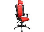 Gaming Stuhl SITNESS RS, 3D-Sitzfläche, Synchronmechanik, Sitzzeit 8 Std., schwarz/rot